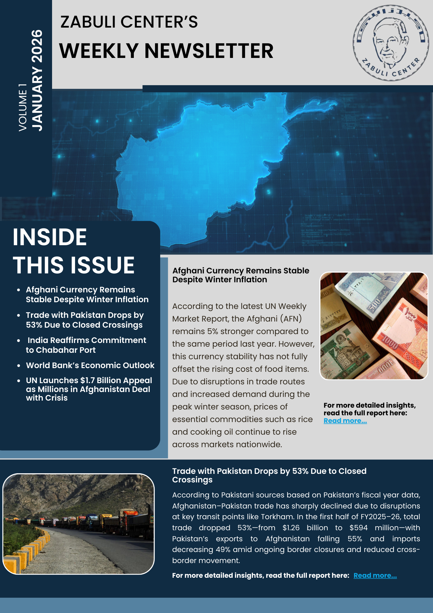 Zabuli Center's Weekly Newsletter